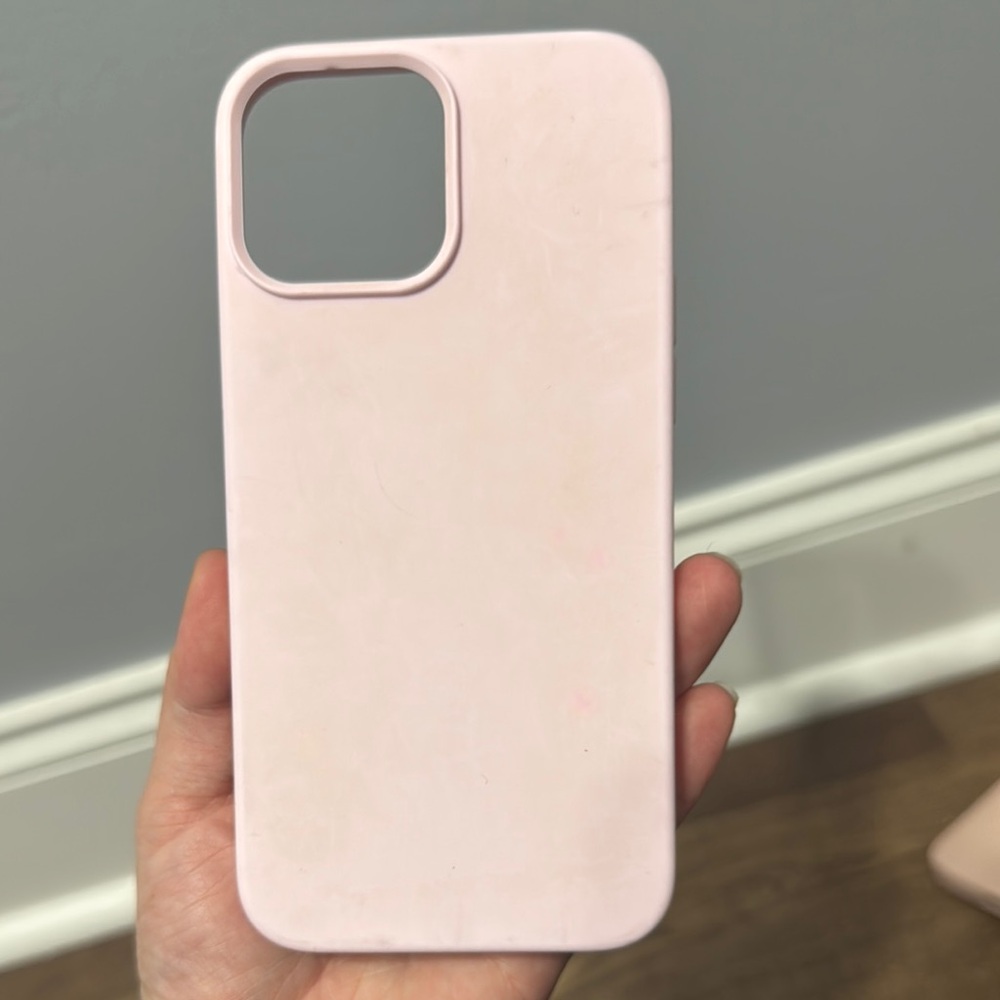 Pink Silicone iPhone 13 pro max Case